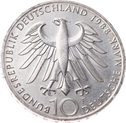 Federal Almanya Cumhuriyeti 10 Deutsche Mark 1988 Gümüş - ÇİL YMP11286 #148 - 2