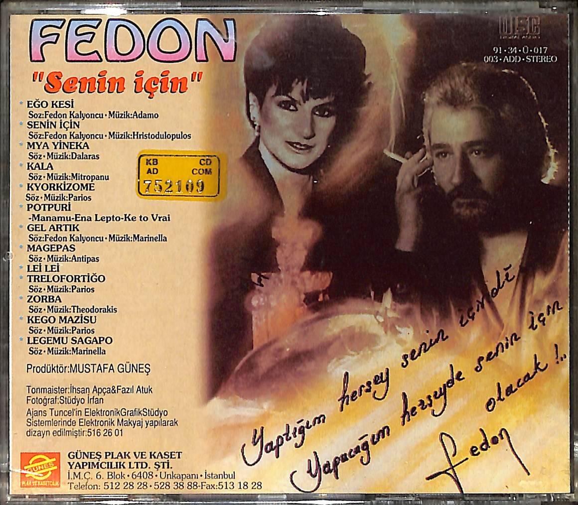 Fedon - Senin İçin CD (İkinci El) CD3819 - 2