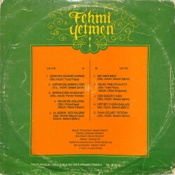 Fehmi Yetmen – Sevgilerimle (Her Şey O Gün Başladı) | Taç Plak 33'lük LP (Long Play) PLAK (10/7) 