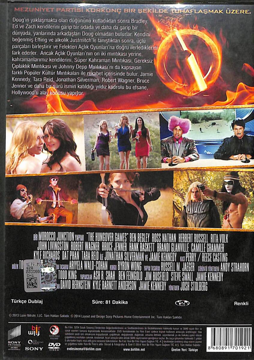 Felekten Açlık Oyunları (The Hungover Games) – Orijinal DVD (İkinci El) * Ben Begley, Ross Nathan, Herbert Russell, Rita Volk, Tara Reid – 2014 * DVD2970 - 2