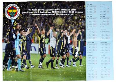 Fenerbahçe 12 Aralık 2007 CSK Moskova Maçı 2008 Takvimli Posteri (48x68cm) KRT11468 - 1