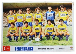 Fenerbahçe 1981-82 Kadrosu Dev Boy *70x50 cm* KRT7091 - Gökçekoleksiyon