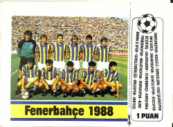 Fenerbahçe 1988 Kartpostal (Küçük Boy) KRT19834 - Gökçekoleksiyon