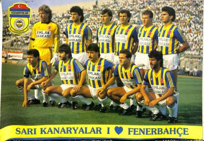Fenerbahçe 1989-90 Takım Kartpostal (Orta Boy) KRT19813 - 1