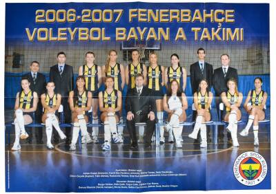 Fenerbahçe 2006-2007 Bayan ve Erkek Voleybol Takımı (İki Taraflı Poster) (48x68cm) KRT11471 - 1