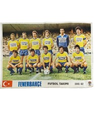Fenerbahçe Futbol Takımı Kadrosu 1981 - 1982 Yılı Kartpostal (Ultra Dev Boy) KRT24039 - Gökçekoleksiyon