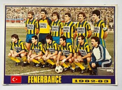 Fenerbahçe Oyuncu Kadrosu 1982 - 1983 Kartpostal KRT11163 - Gökçekoleksiyon