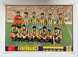 Fenerbahçe Oyuncu Kadrosu 1983 - 1984 Kartpostal KRT19438 - Gökçekoleksiyon