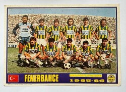 Fenerbahçe Oyuncu Kadrosu 1985 - 1986 Kartpostal KRT11161 - Gökçekoleksiyon