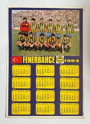 Fenerbahçe Oyuncu Kadrosu Ve 1984 Takvimi Kartpostal KRT11156 - Gökçekoleksiyon