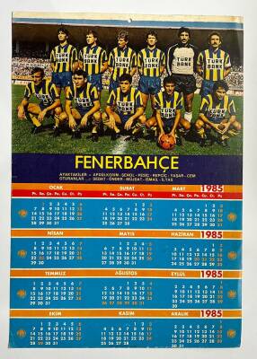 Fenerbahçe Oyuncu Kadrosu Ve 1985 Takvimi Kartpostal KRT19431 - 1