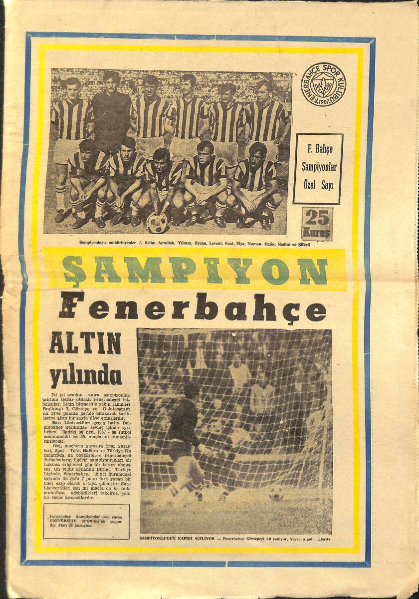 Fenerbahçe Spor Dergisi Özel Sayı - Şampiyon Fenerbahçe Altın Yılında - Başarı Albümü NDR97962 - 1