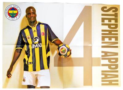 Fenerbahçeli Futbolcu Stephen Appiah Posteri (48x68cm) KRT11461 - 1