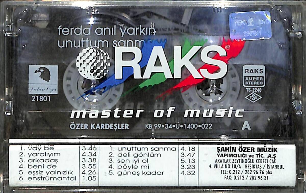 Ferda Anıl Yarkın - Unuttum Sanma Kaset (Sıfır) KST28275 - 2
