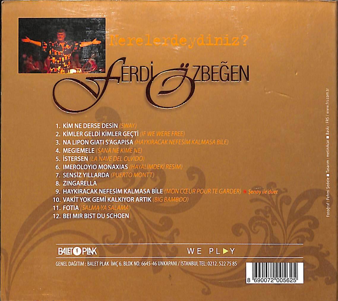 Ferdi Özbeğen - Nerelerdeydiniz CD (İkinci El) CD3905 - 3