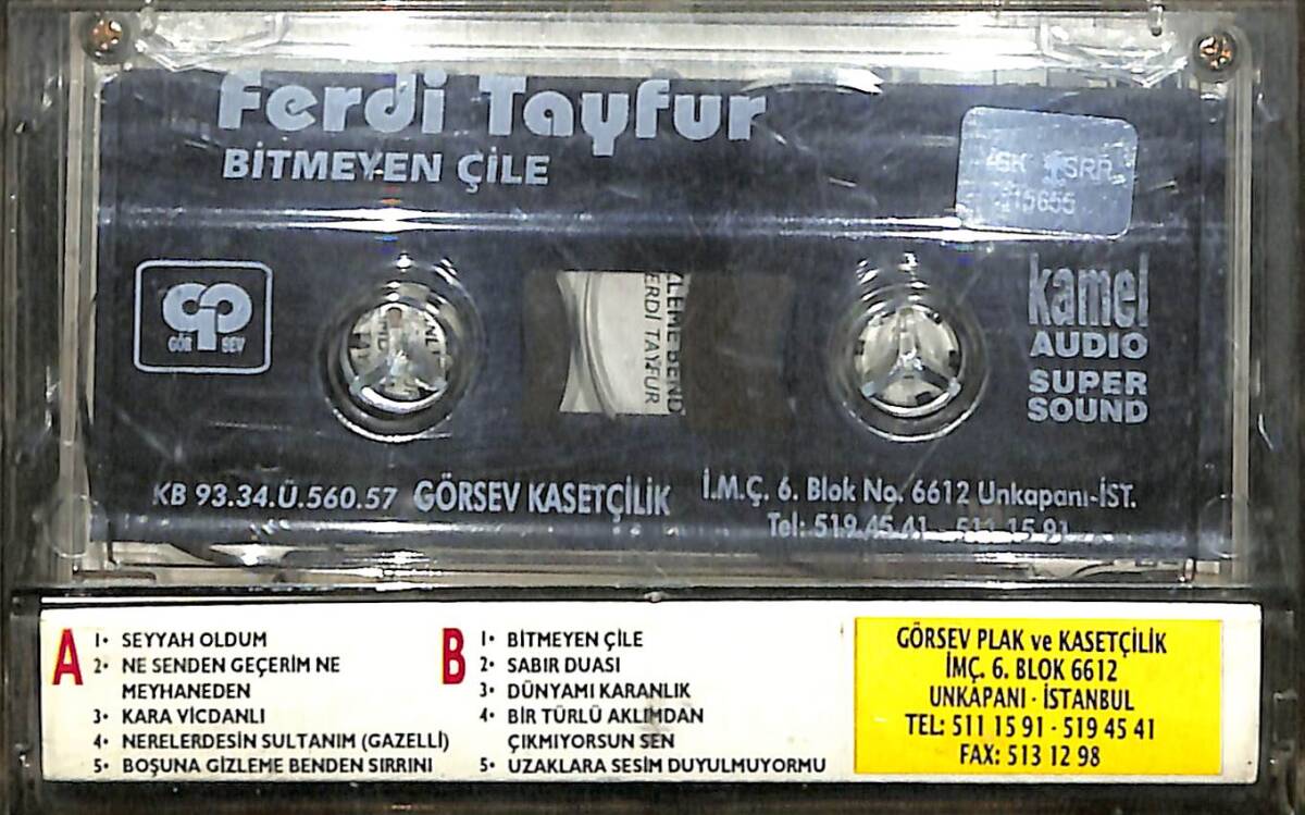 Ferdi Tayfur - Bitmeyen Çile Kaset (İkinci El) KST28158 - 2