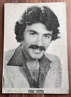 Ferdi Tayfur Büyük Boy Siyah-Beyaz Kartpostal (34X50 cm) KRT19391 - 1