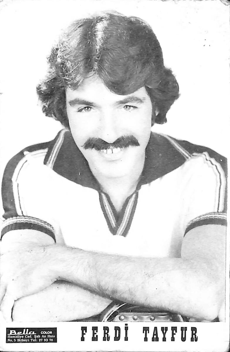 Ferdi Tayfur Siyah Beyaz Kartpostal (Küçük Boy) KRT23304 - 1