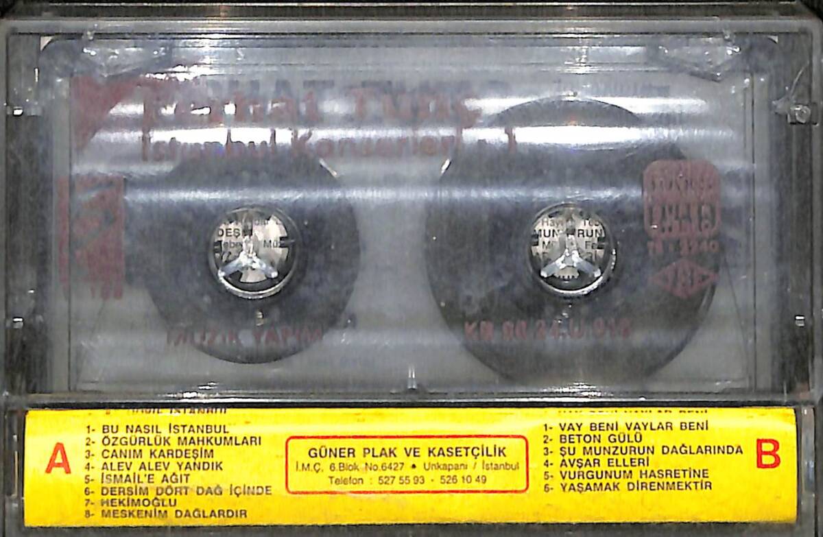 Ferhat Tunç – İstanbul Konserleri Orijinal Kaset (İkinci El) * Güner Plak ve Kasetçilik - 1996 - Kırmızı Bandrol * KST31167 - 2