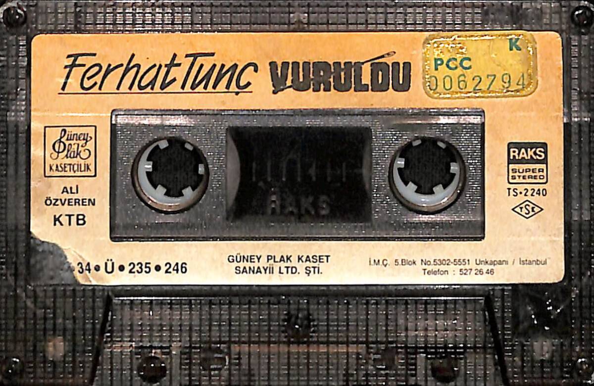 Ferhat Tunç - Vuruldu Kaset (Sarı Bandrol - İkinci El) KST27804 - 1