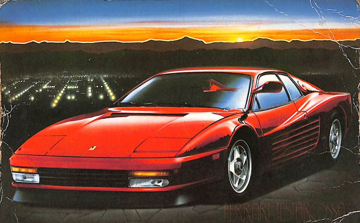Ferrari Testarossa Kartpostal (Küçük Boy) KRT21301 - 1
