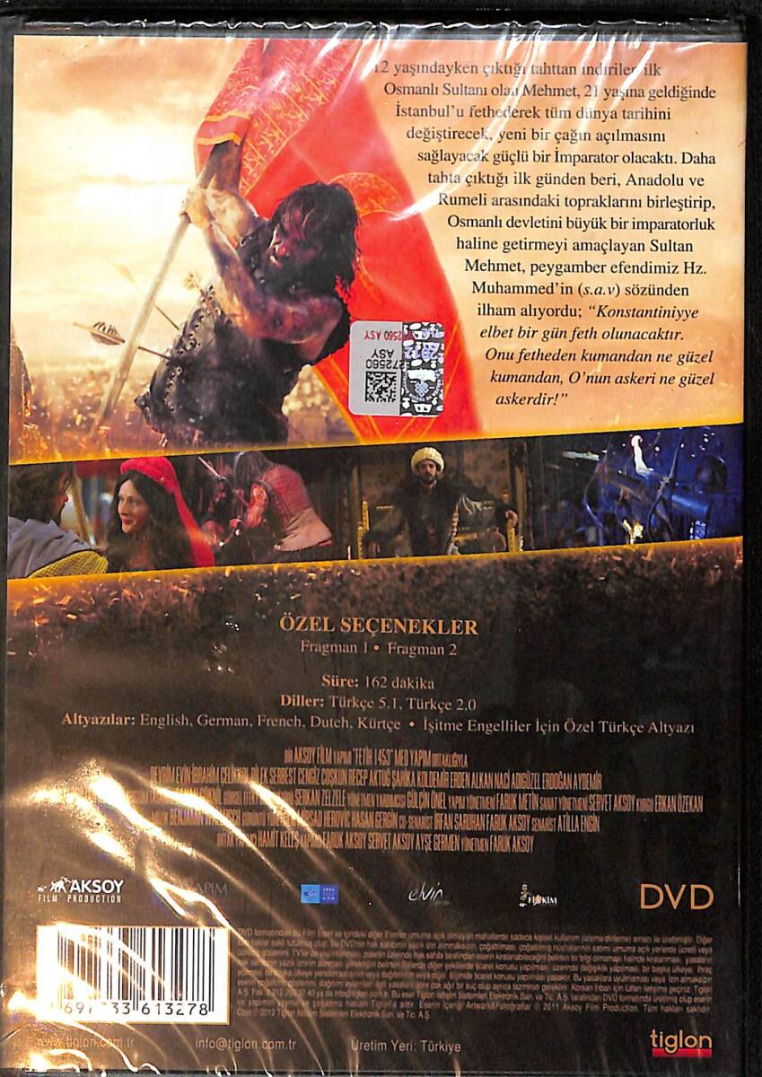 Fetih 1453 DVD Film (Sıfır) DVD2505 - 2