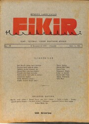 Fikir Hareketleri İlmi, İçtimai, Edebi Haftalık Risale 13 Aralık (Kanunuevvel) 1934 Sayı: 60 - Hüseyin Cahit Yalçın - Werner Sombart NDR98793 - Gökçekoleksiyon