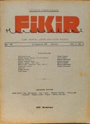 Fikir Hareketleri İlmi, İçtimai, Edebi Haftalık Risale 19 Ekim (Teşrinievvel) 1935 Sayı: 104 - Hüseyin Cahit Yalçın - Fortunat Strowski NDR98739 - Gökçekoleksiyon