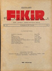 Fikir Hareketleri İlmi, İçtimai, Edebi Haftalık Risale 1933 Sayı 10 - Hüseyin Cahit - Henri Beraud NDR92111 - Gökçekoleksiyon