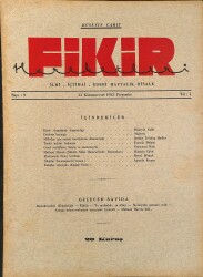 Fikir Hareketleri İlmi, İçtimai, Edebi Haftalık Risale 1933 Sayı 9 - Hüseyin Cahit - Malvert NDR92112 - Gökçekoleksiyon