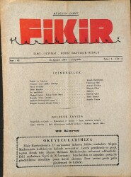 Fikir Hareketleri İlmi, İçtimai, Edebi Haftalık Risale 1934 Sayı 43 - Hüseyin Cahit - Anatole France NDR92094 - Gökçekoleksiyon