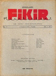 Fikir Hareketleri İlmi, İçtimai, Edebi Haftalık Risale 1934 Sayı 51 - Hüseyin Cahit - Johan Hjort NDR92086 - Gökçekoleksiyon