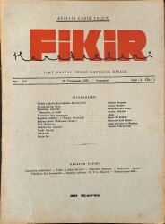 Fikir Hareketleri İlmi, İçtimai, Edebi Haftalık Risale 1935 Sayı 110 - Hüseyin Cahid Yalçın - Lucien Romier NDR92131 - Gökçekoleksiyon