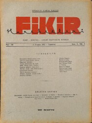 Fikir Hareketleri İlmi, İçtimai, Edebi Haftalık Risale 1935 Sayı 89 - Hüseyin Cahit Yalçın - Charles Turgeon NDR92120 - Gökçekoleksiyon