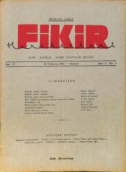 Fikir Hareketleri İlmi, İçtimai, Edebi Haftalık Risale 22 Kasım (Teşrinisani) 1934 Sayı: 57 - Hüseyin Cahit Yalçın - Werner Sombart NDR98796 - Gökçekoleksiyon