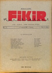 Fikir Hareketleri İlmi, İçtimai, Edebi Haftalık Risale 8 Kasım (Teşrinisani) 1934 Sayı: 55 - Hüseyin Cahit Yalçın - Werner Sombart NDR98798 - Gökçekoleksiyon