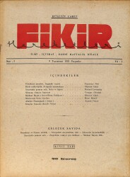 Fikir Hareketleri İlmi, İçtimai, Edebi Haftalık Risale 9 Kasım (Teşrinisani) 1933 Sayı: 3 - Hüseyin Cahit Yalçın - Anatole France NDR98744 - Gökçekoleksiyon
