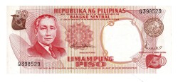 Filipinler 50 Peso 1969 ÇİL YKP4595 - Gökçekoleksiyon