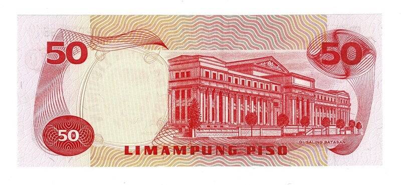 Filipinler 50 Peso 1969 ÇİL YKP6633 - 2