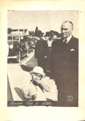 Film Radyo Televizyon ile Eğitim Merkezi – Atatürk Fotoğraf Sayfaları Atatürk Ülkü İle Çiflikte KRT19795 - Gökçekoleksiyon