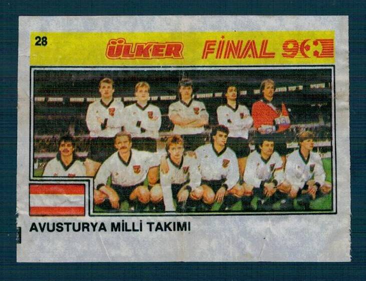 Final 90 (ÜLKER) Ünlü Futbolcular Serisi No 28 # SKZ2334 - 1