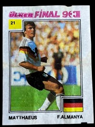 Final 90 (ÜLKER) Ünlü Futbolcular Serisi No 21 # SKZ1926 - Gökçekoleksiyon