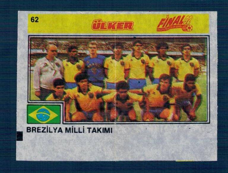 Final 92 (ÜLKER) Ünlü Futbolcular Serisi No 62 # SKZ2344 - 1