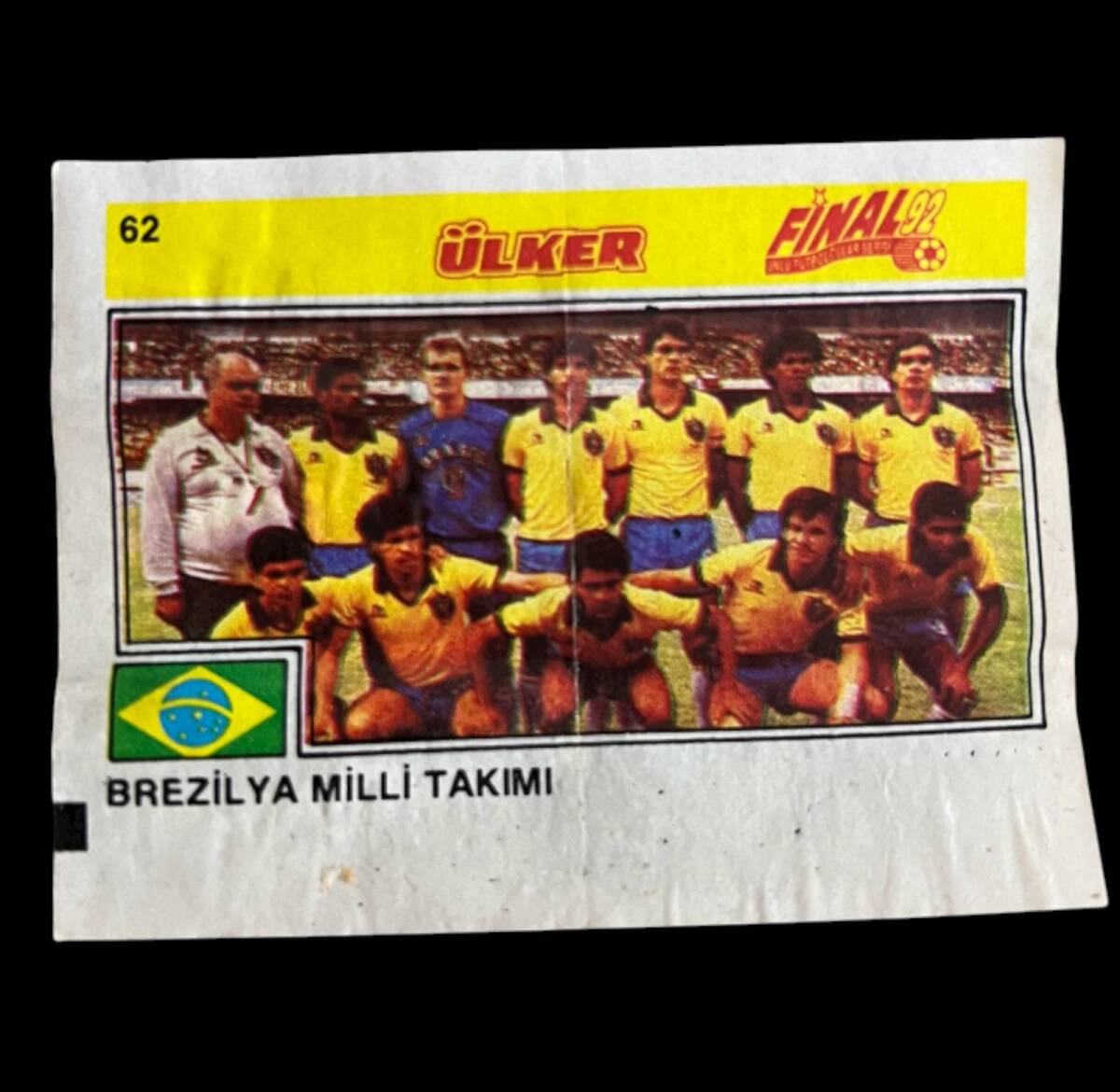 Final 92 (ÜLKER) Ünlü Futbolcular Serisi No 62 # SKZ1952 - 1