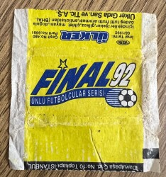 FİNAL 92 (ÜLKER) Ünlü Futbolcular Serisi Sakız Sarma Kağıdı# SKZ1860 - 1