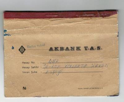 Finans - 1978 Akbank T.A.Ş. Çek Koçanı EFM1221 - 1