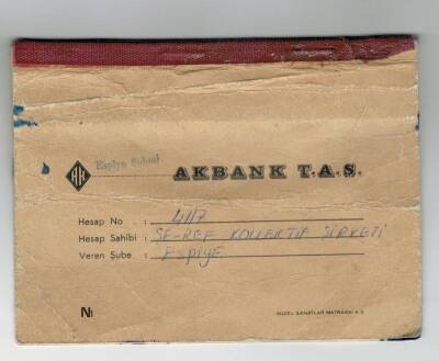 Finans - 1978 Akbank T.A.Ş. Çek Koçanı EFM1221 - 2