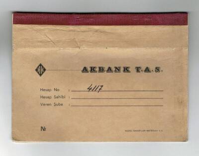 Finans - 1979 Akbank T.A.Ş. Çek Koçanı EFM1223 - 1