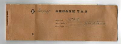 Finans - 1980 Akbank T.A.Ş. Çek Koçanı EFM1220 - 1