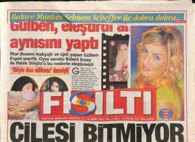 Fısıltı Gazetesi 12-18 Ekim 2005 - Bülent Ersoyun Yüzündeki Sıvı Silikonları Temizleterek Kanser Olmaktan Son Anda Kurtulduğu Açıklandı GZ96896 - 1